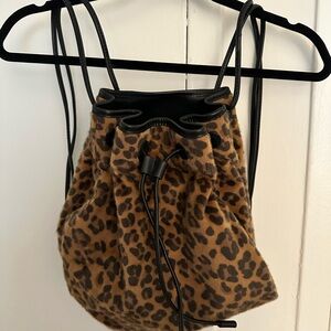& Other Stories Brown Leopard Backpack
